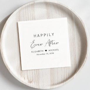 Chic Happily Ever After Wedding Napkins