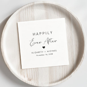Chic Happily Ever After Wedding Napkins