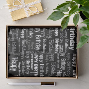 Chic Happy Birthday Tissue Paper