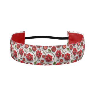 Chic Harmony 'Poinsettia on White' Athletic Headband
