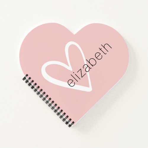 Chic Heart Blush Pink Notebook