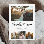 Chic Heart Calligraphy Photo Wedding Thank You<br><div class="desc">Celebrate your love journey with our exquisite wedding thank you card, crafted for couples who appreciate the blend of classic and contemporary. The card's front is a visual tableau, with a captivating rectangular photo taking pride of place at the top, setting the tone for the narrative below. This is followed...</div>