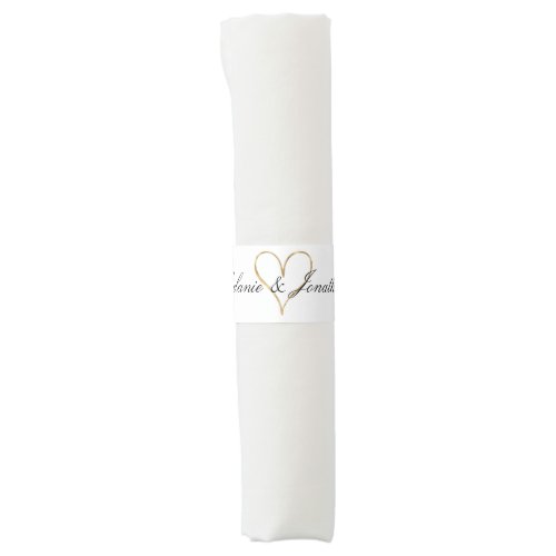 Chic Heart of Gold Napkin Bands