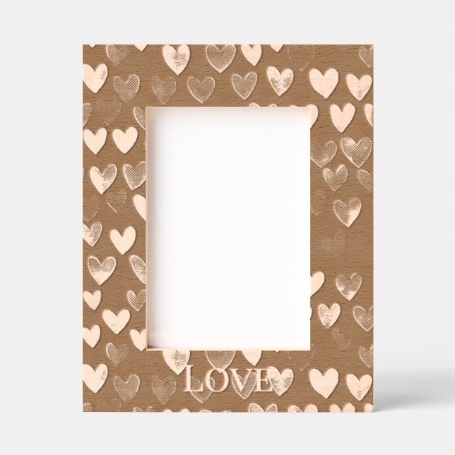 Chic Hearts & Butterflies Engraved Frames (Front)