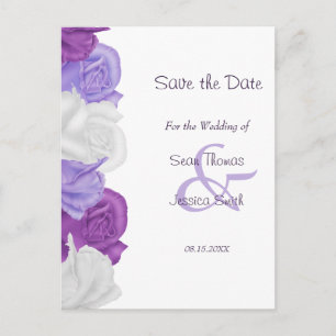 Chic Heirloom Roses Save The Date Announcement Postcard