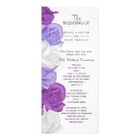 Chic Heirloom Roses Wedding Program