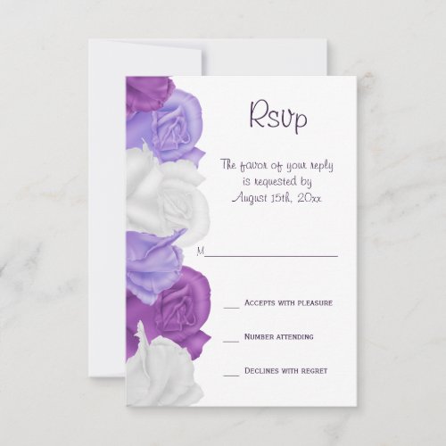 Chic Heirloom Roses Wedding RSVP