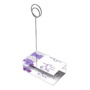 Chic Heirloom Roses Wedding Table Card Holder