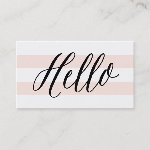 Customizable Chic Hello | Business Cards