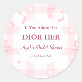 Chic High End Perfume Theme Pink Party Favor Classic Round Sticker