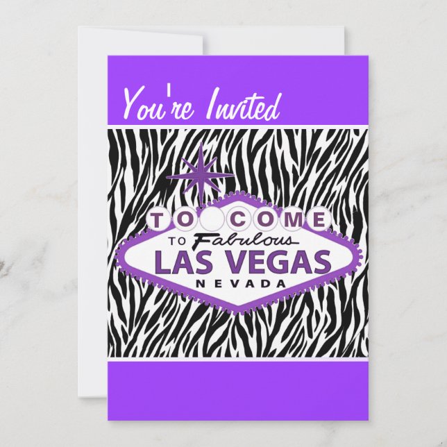 Chic Hip Las Vegas Bachelorette Party Invites (Front)