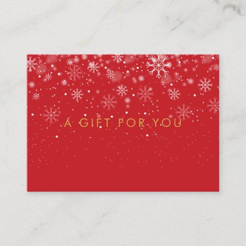 Chic Holiday Business Snowflakes Gift Certificate