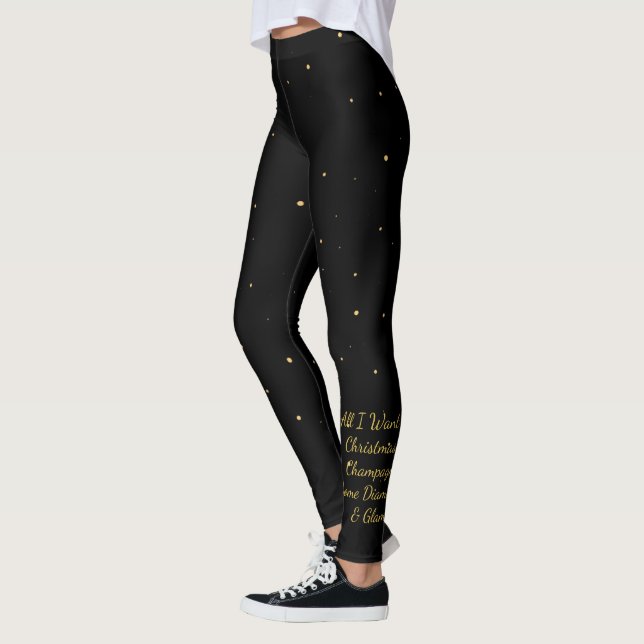 Chic Holiday Leopard Tree Leggings (Left)
