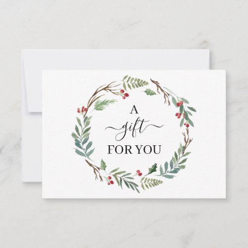 Chic Holly Berry  Leaves Wreath Gift Certificate