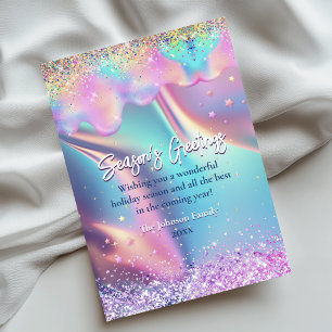 Chic holographic drips glitter Christmas new year