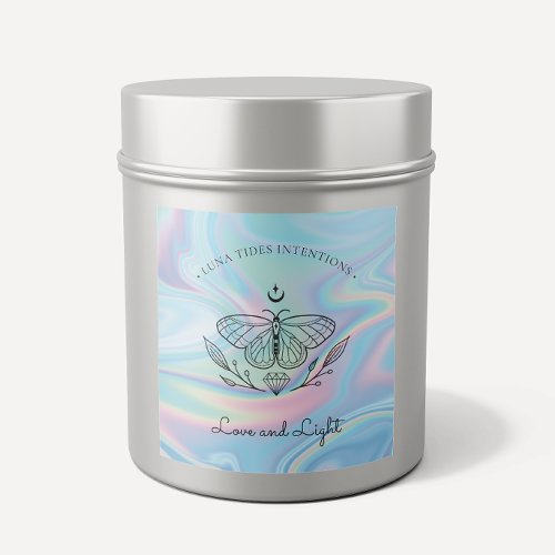 Chic Holographic Magical Intention Candles Label