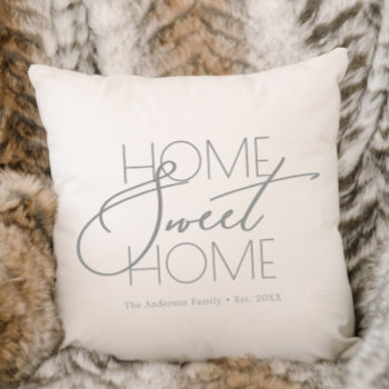Chic Home Sweet Home Housewarming  Throw Pillow by Precious_Presents at Zazzle