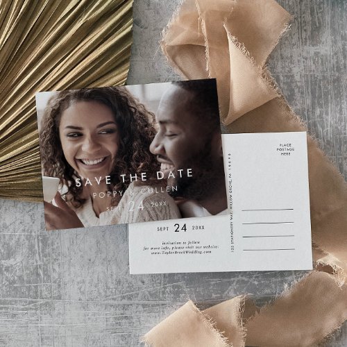 Chic Horizontal Photo Template Save the Date