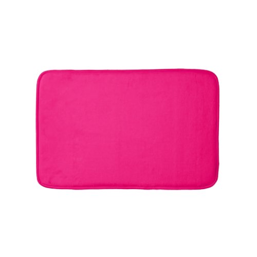 Chic hot pink fuchsia solid plain elegant modern bath mat