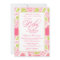 Chic hot pink green paisley baby shower invitation