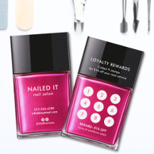 Chic Hot Pink Nail Polish Bottle Nail Salon