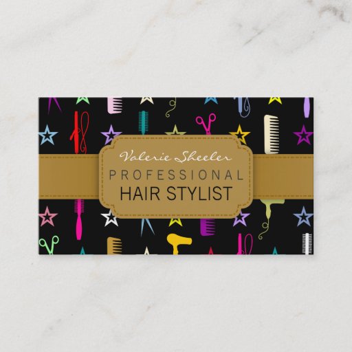 Customizable Chic Hues Hair Salon or Stylist (Custom) Business Card Template