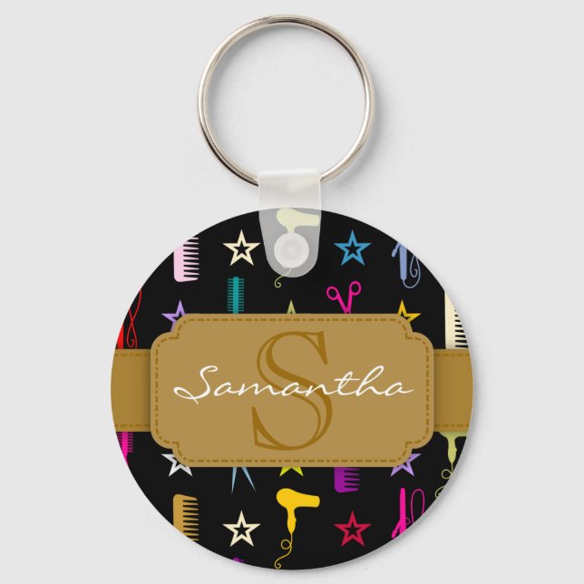 Chic Hues Multicolor Custom Keychain (Front)