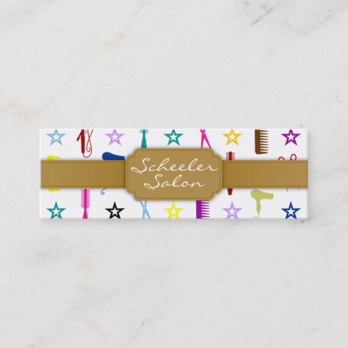 Chic Hues Multicolor - Custom Skinny Bizcard Business Card Templates
