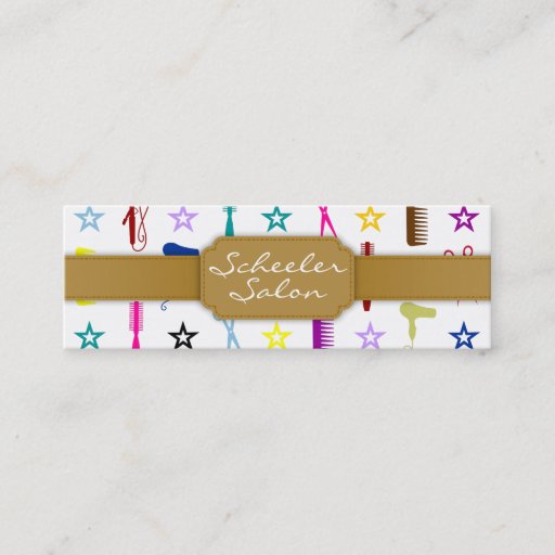 Customizable Chic Hues Multicolor - Custom Skinny Bizcard Business Card Templates