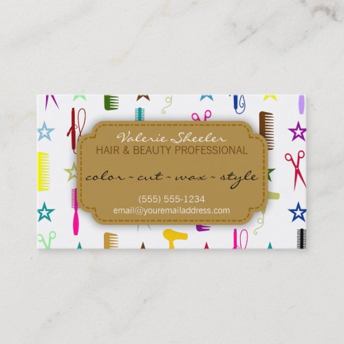 Chic Hues Multicolor Hair Beauty Appointment Card Business Card