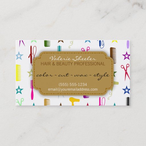 Customizable Chic Hues Multicolor Hair Beauty Appointment Card Business Card