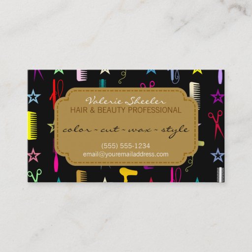 Customizable Chic Hues Multicolor Hair &amp; Beauty Coupon Discount Business Cards