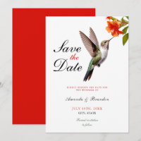 Chic Hummingbird and Orange Flower Wedding