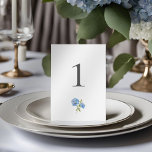 Chic Hydrangea Table Number Wedding Flat Card<br><div class="desc">Minimal and chic. These wedding table number cards feature a contemporary font and hydrangea illustration against a white background. The design is repeated at the back so that the card may be viewed from all angles at the table. TIP: remove the Zazzle watermark at the back of the card by...</div>