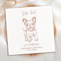 Chic I Do Too French Bulldog Rose Gold Wedding