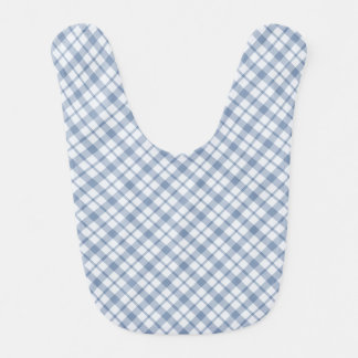 Chic Indigo Blue and White Preppy Baby Bib