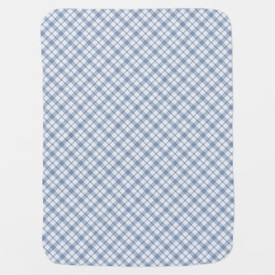 Chic Indigo Blue and White Preppy Baby Blanket