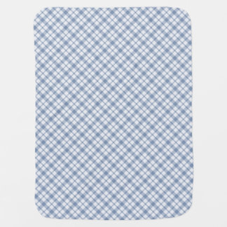 Chic Indigo Blue and White Preppy Baby Blanket
