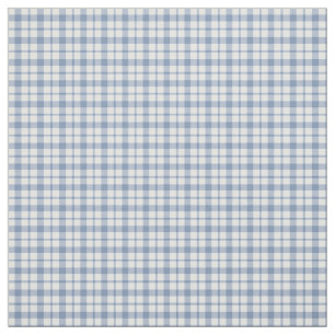 Chic Indigo Blue White Preppy Check Fabric