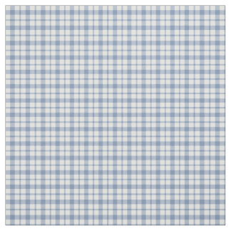 Chic Indigo Blue White Preppy Check Fabric