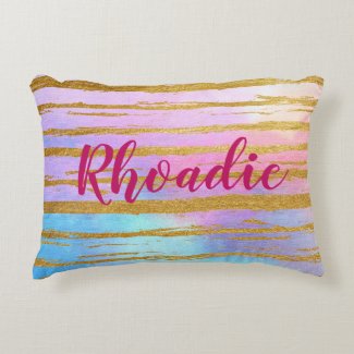 Chic Inspiration Purple Blue with Golden Stripes