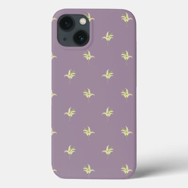Chic iPad Case: Lilies of the Valley on Mauve Case-Mate iPhone Case (Back)