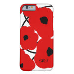Chic Ipone 6 Case_mod Red&amp; Black Poppies Barely There Iphone 6 Case at Zazzle