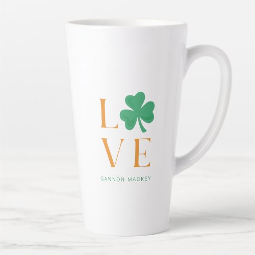 Chic Irish Love Mug with Shamrock St Patricks