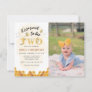 Chic It’s so sweet to bee Two first birthday Photo Invitation