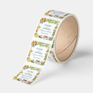 Chic Italian Citrus Engagement Party Square Sticker
