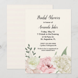 Chic Ivory Bridal Shower Invitation