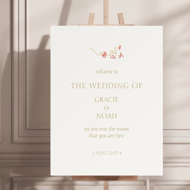 Chic Ivory | Wedding Wildflower Welcome Sign (Creator Uploaded)