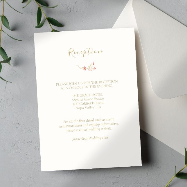 Chic Ivory | Wildflower Reception Enclosure Card (Creator Uploaded)