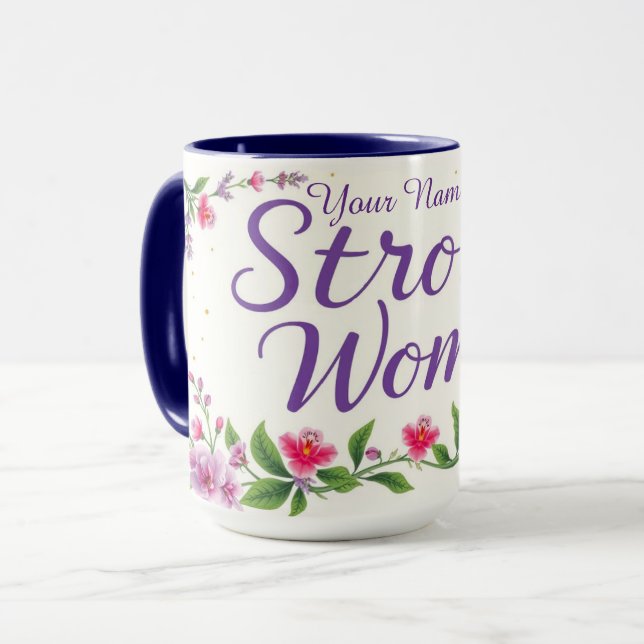 Chic IWD 2026 Strong Women Leadership Custom Mug (Front Left)